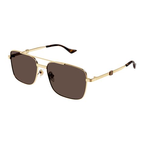 gucci 1441s|Gucci Men's Gg1441s Gold Rectangle Sunglasses .